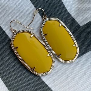 Kendra Scott Mustard Yellow Danielle Earrings